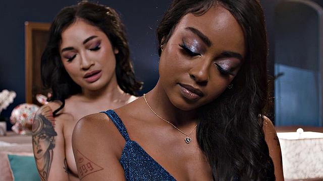 LEZ BE BAD - Sex Hungry Teens Avery Black & Destiny Mira Go Feral Losing Their Virginities