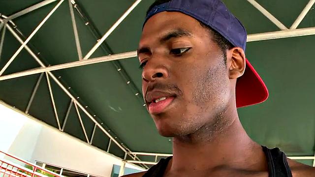 Ebony Thug pulled and fucked by white top in store