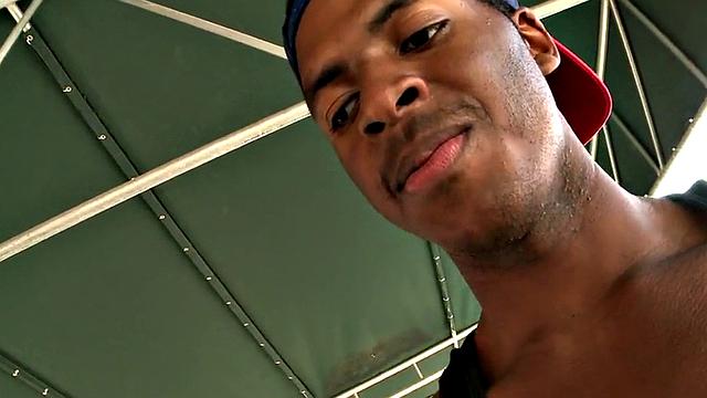 Ebony Thug pulled and fucked by white top in store