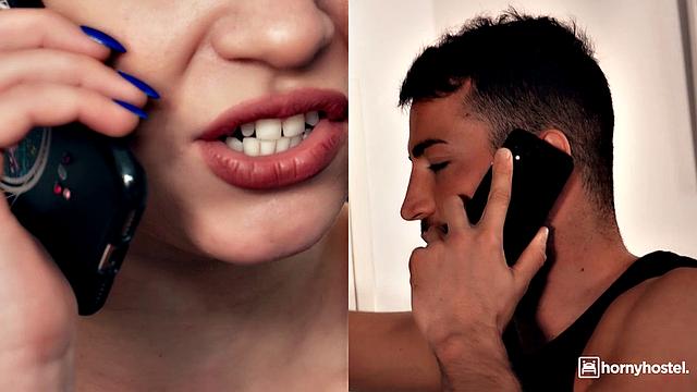 Sexy redhead sucks and fucks in hostel