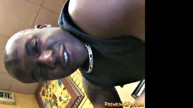 Party Blonde Gives Blowjob to a Black Big Dick