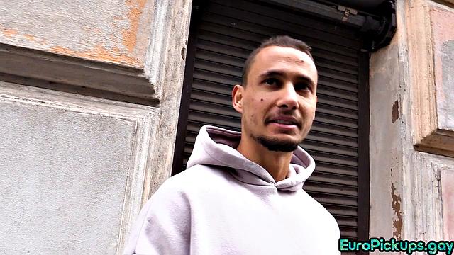 Pulled jock stretching his hairy asshole