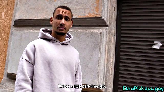 Pulled jock stretching his hairy asshole