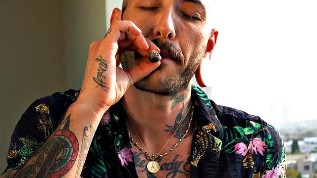 Trans guy gets licked by busty Tranny MILF in heels