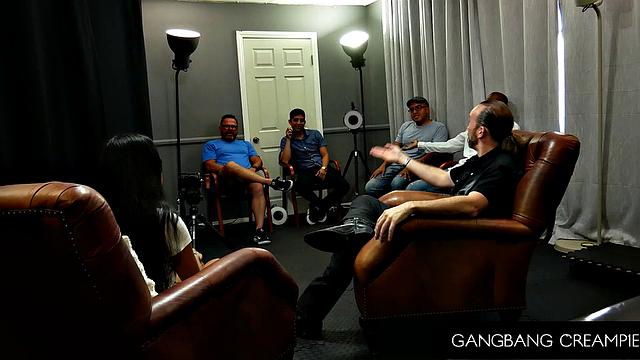 GangbangCreampie - CUMFILLED PETITE ASIAN BABE Loves Getting Lots Of Cocks In Her