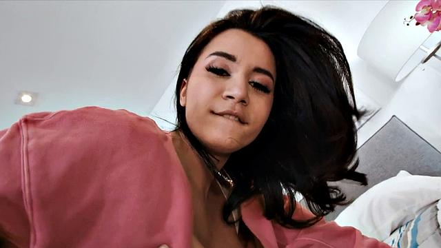 Slutty babe enjoys fucking in pussy by nice dick