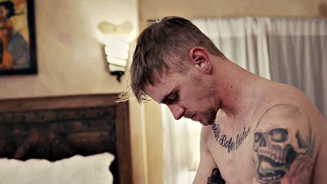 Taboo stepbro barebacked by tattooed stud to cumshot