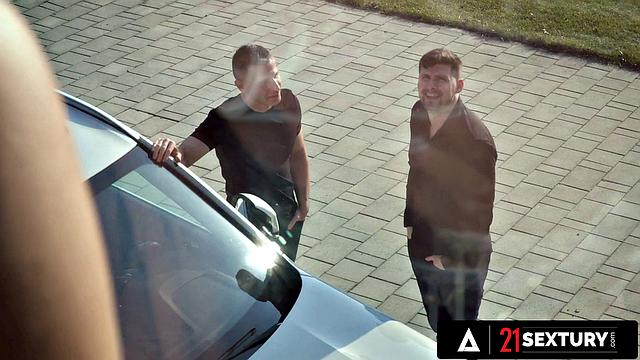 21 SEXTURY - Alexis Crystal Lingerie Threesome & Cum Mouth