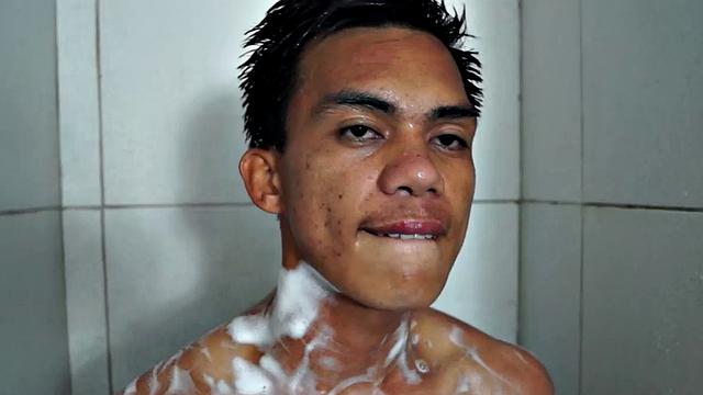 Welcome to our super sexy twink Argie. Today he is solo and will show us how he loves to work his cock. He spends the first part of the scene wanking outdoors. Then we go inside for self anal penetration with a dildo.