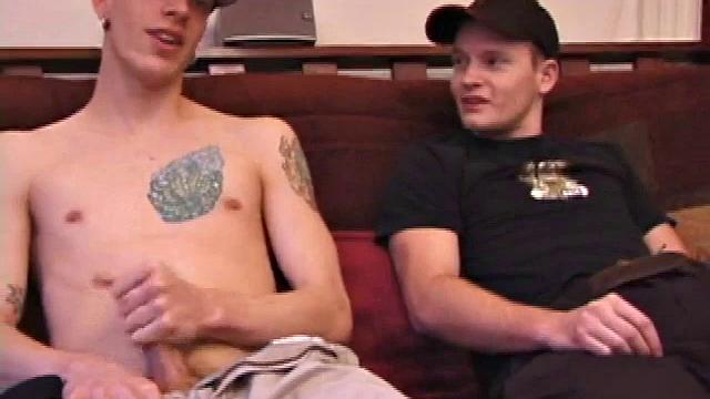 Shane hooks up with Lex Python, who is also straight, but curious. Shane and Lex work on themselves solo for a while, before curiosity gets the best of Lex. He reaches over and grabs Shane, even putting it in his mouth for a bit.