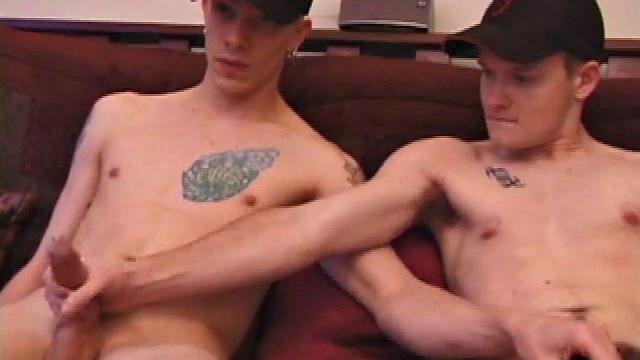 Shane hooks up with Lex Python, who is also straight, but curious. Shane and Lex work on themselves solo for a while, before curiosity gets the best of Lex. He reaches over and grabs Shane, even putting it in his mouth for a bit.