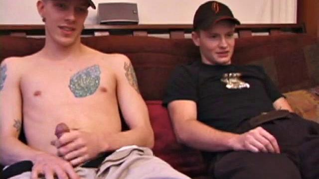 Shane hooks up with Lex Python, who is also straight, but curious. Shane and Lex work on themselves solo for a while, before curiosity gets the best of Lex. He reaches over and grabs Shane, even putting it in his mouth for a bit.