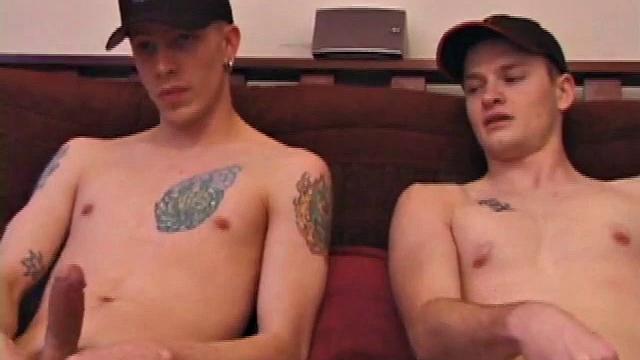 Shane hooks up with Lex Python, who is also straight, but curious. Shane and Lex work on themselves solo for a while, before curiosity gets the best of Lex. He reaches over and grabs Shane, even putting it in his mouth for a bit.