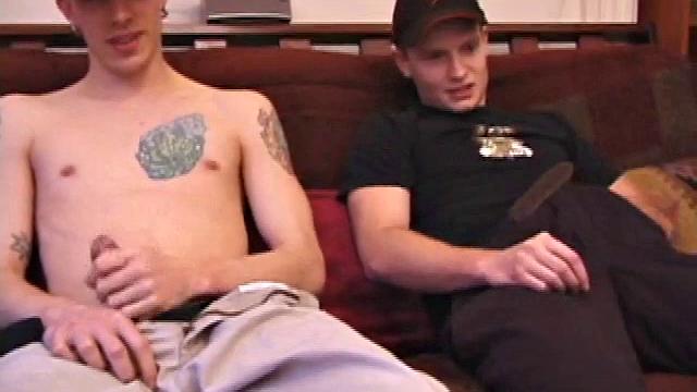 Shane hooks up with Lex Python, who is also straight, but curious. Shane and Lex work on themselves solo for a while, before curiosity gets the best of Lex. He reaches over and grabs Shane, even putting it in his mouth for a bit.