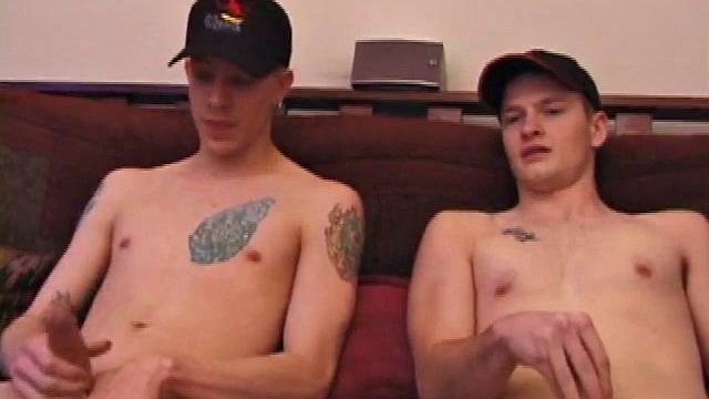 Shane hooks up with Lex Python, who is also straight, but curious. Shane and Lex work on themselves solo for a while, before curiosity gets the best of Lex. He reaches over and grabs Shane, even putting it in his mouth for a bit.