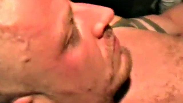 German in sling rimmed and barebacked in amateur orgy