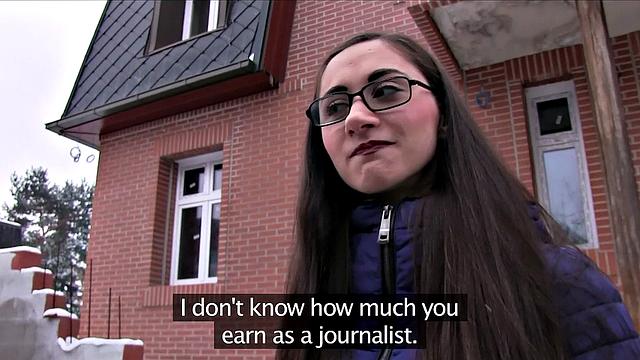 Cum Dribble for Russian Journalist