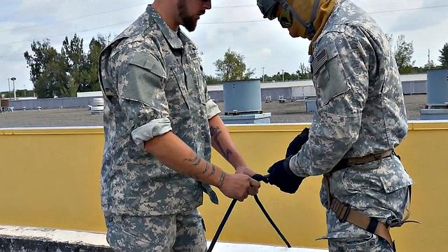 Military bottom stud assfucked in front of elder voyeur