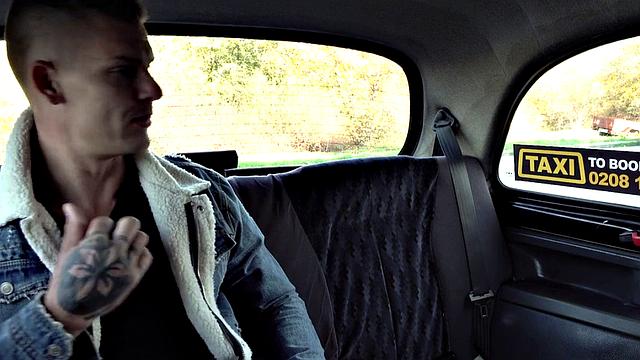 Chubby redhead pounded by taxi driver after giving head