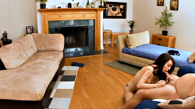 Bitch enjoys cockriding and sucking dick before pussy fucking