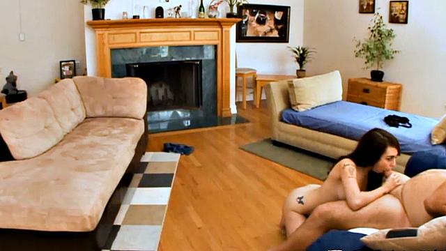 Bitch enjoys cockriding and sucking dick before pussy fucking