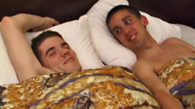 Chad and Timmy wake up with morning wood and have the urge to get off before work. If you like early morning jacking off and slow kissing, this scene is one you're sure to enjoy.
