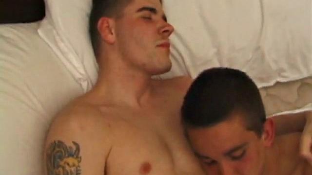 Chad and Timmy wake up with morning wood and have the urge to get off before work. If you like early morning jacking off and slow kissing, this scene is one you're sure to enjoy.