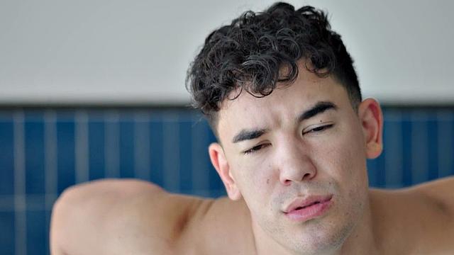 Voyeur jock joins couple sex