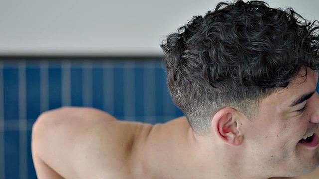 Voyeur jock joins couple sex