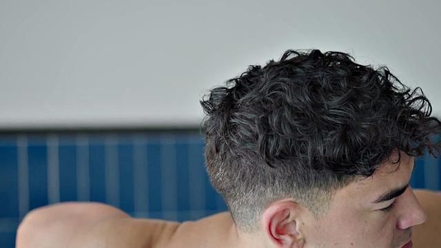 Voyeur jock joins couple sex