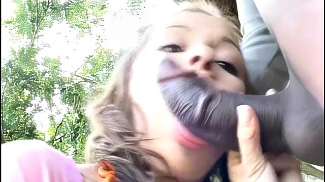 Selina Latina teen sucks on big cock