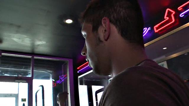 Tricking straight at the gloryhole