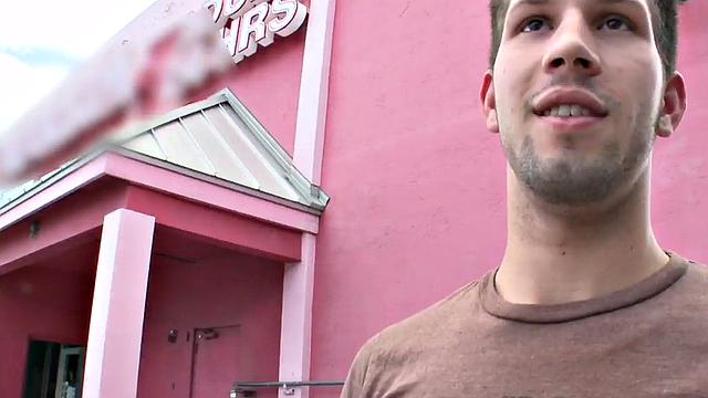 Tricking straight at the gloryhole