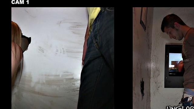 Tricking straight at the gloryhole