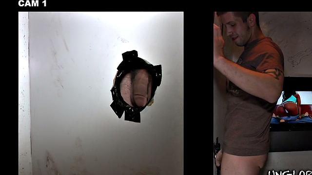 Tricking straight at the gloryhole