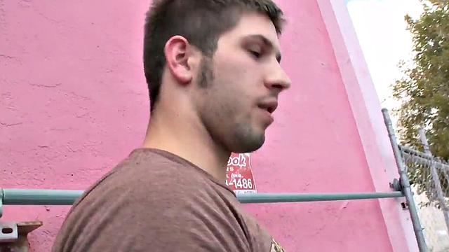 Tricking straight at the gloryhole