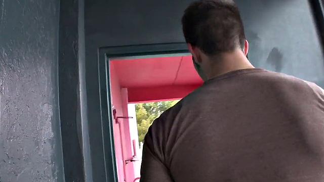 Tricking straight at the gloryhole