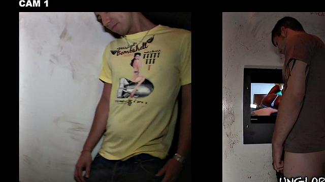 Tricking straight at the gloryhole