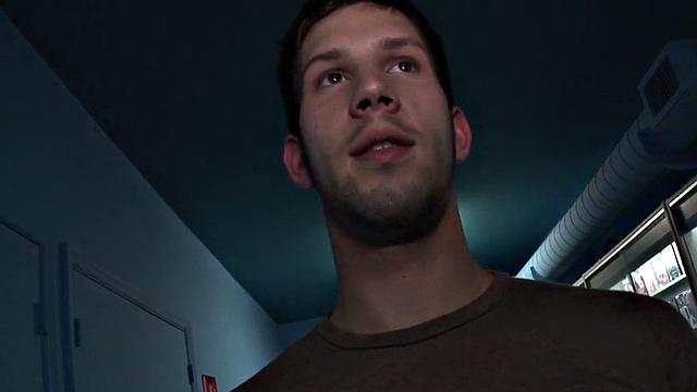 Tricking straight at the gloryhole