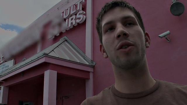 Tricking straight at the gloryhole