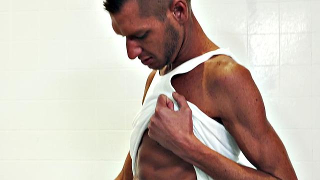 hunk fucks skinny ass with foot after anal fisting