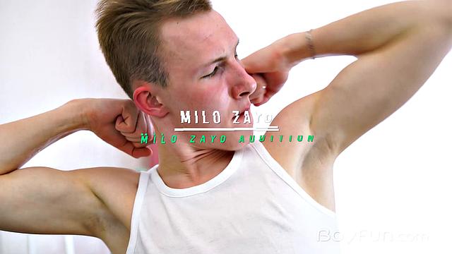 Milo Zayd takes a hard cock and rides it deep