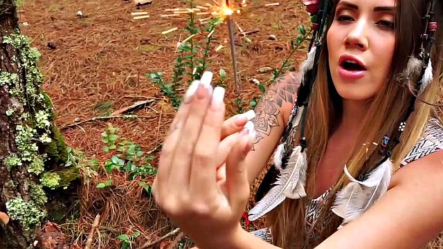 MAMACITAZ - Sara Blonde and Logan Salamanca - Forest Latina Takes Cock From Guy