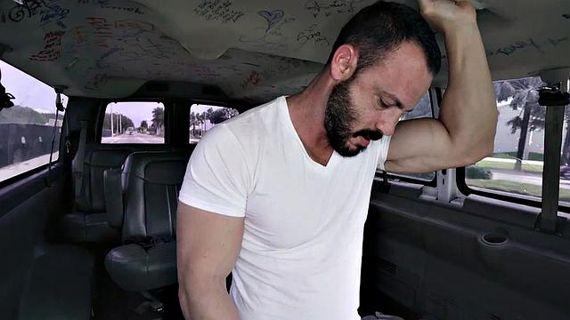 Fooled DILF Fucks Skinny Facial-loving Twink in Bus