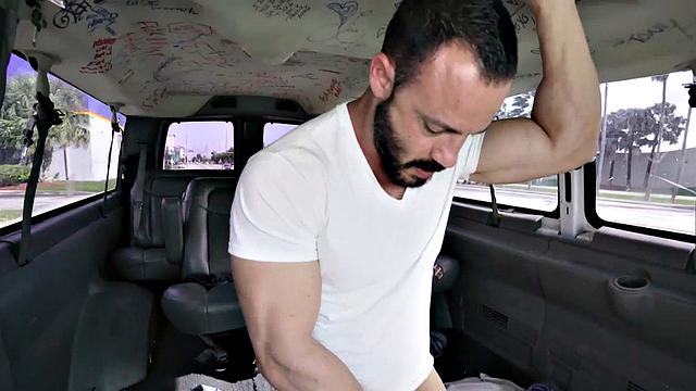 Fooled DILF Fucks Skinny Facial-loving Twink in Bus