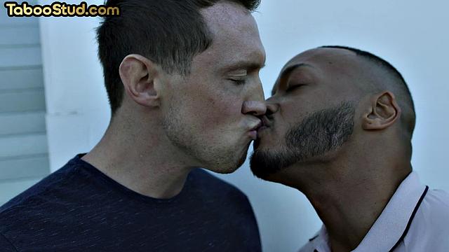 Muscled ebony jock doggystyled by lover