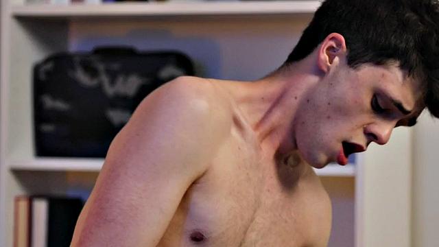 Handsome stud fucks 21yo gay roommate in tight asshole