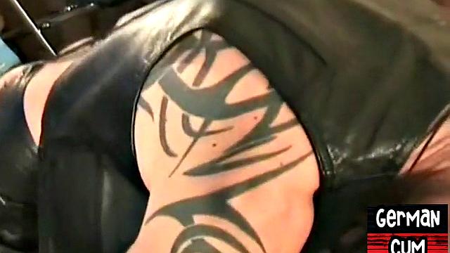 Facial German stud barebacked in 3some by DILFS