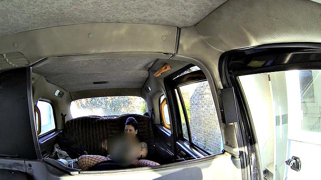 Czech babe in backseat gets her tight pussy fingered and drilled