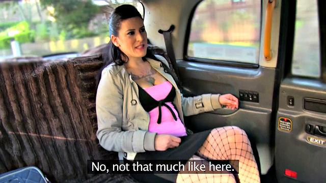 Czech babe in backseat gets her tight pussy fingered and drilled